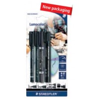 BLISTER 4 LUMOCOLOR PERMANENT 60 BK, SURTIDO STAEDTLER 60 BK (Espera 4 dias)